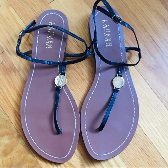 Ralph Lauren Shoes - 🤎NWOT Ralph Lauren Dark Brown Leather Sandals 🤎